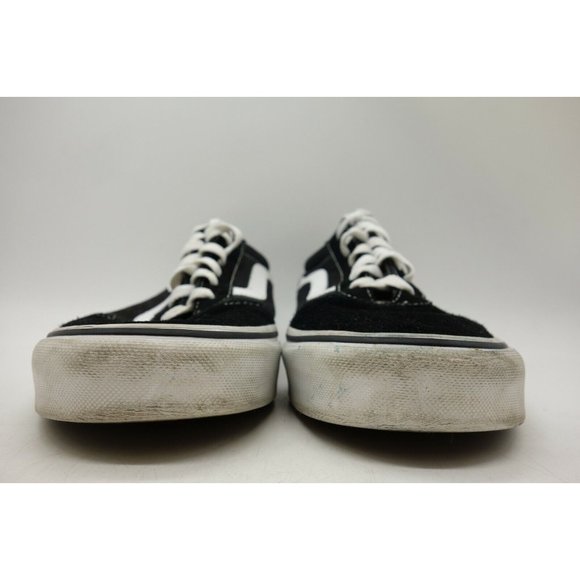 Vans Off The Wall Black Leather Casual Lace Up Tennis Shoes Men\'s 8.5 main image 5